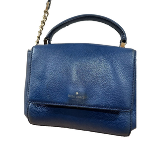 Kate Spade vintage blue leather crossbody with top handle